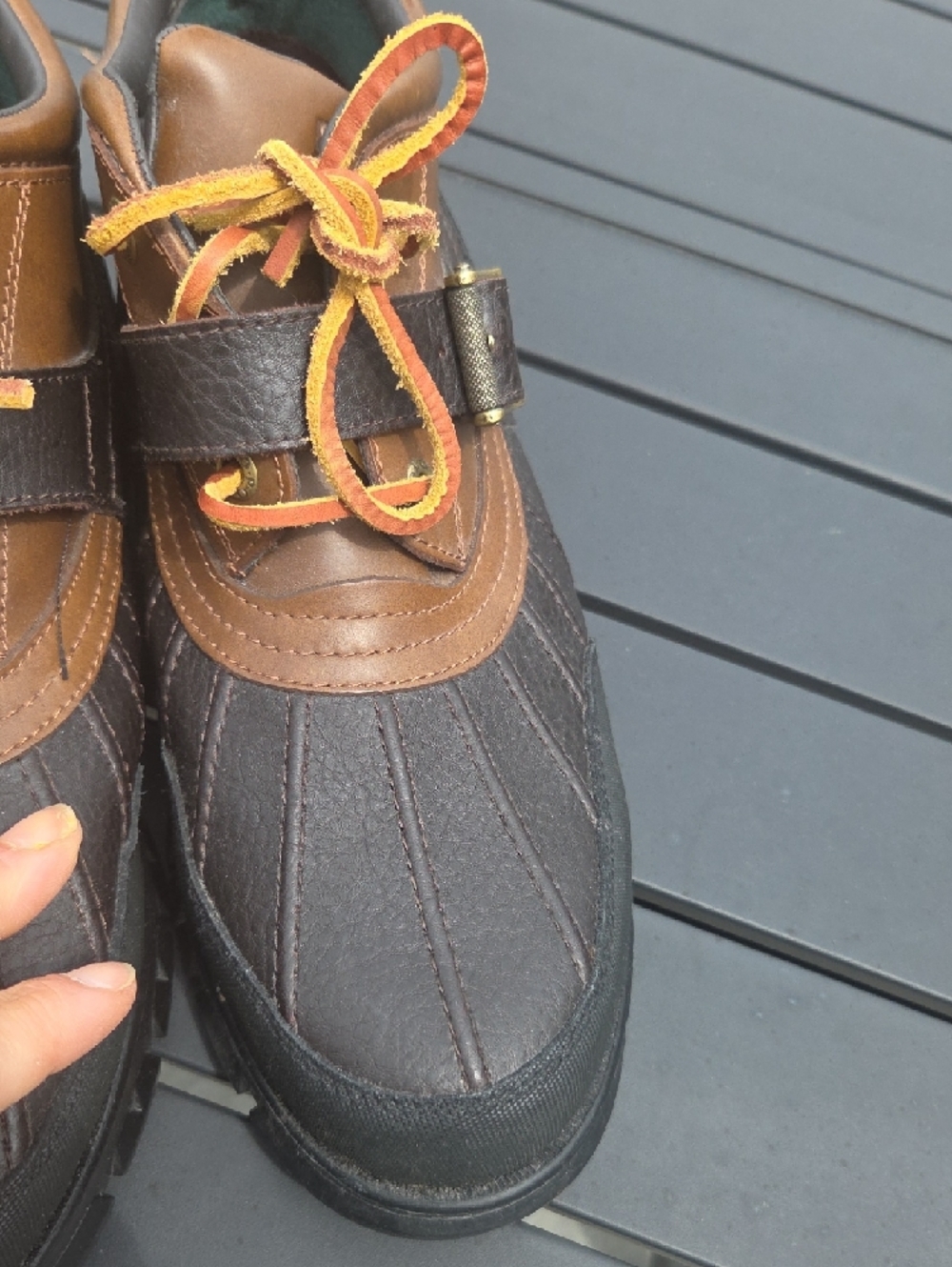 Polo by Ralph Lauren Men’s Brown and Black Leather-Trim Lace-Up Sneakers - Picture 8 of 8